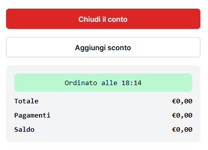 Pulsante aggiungi sconto